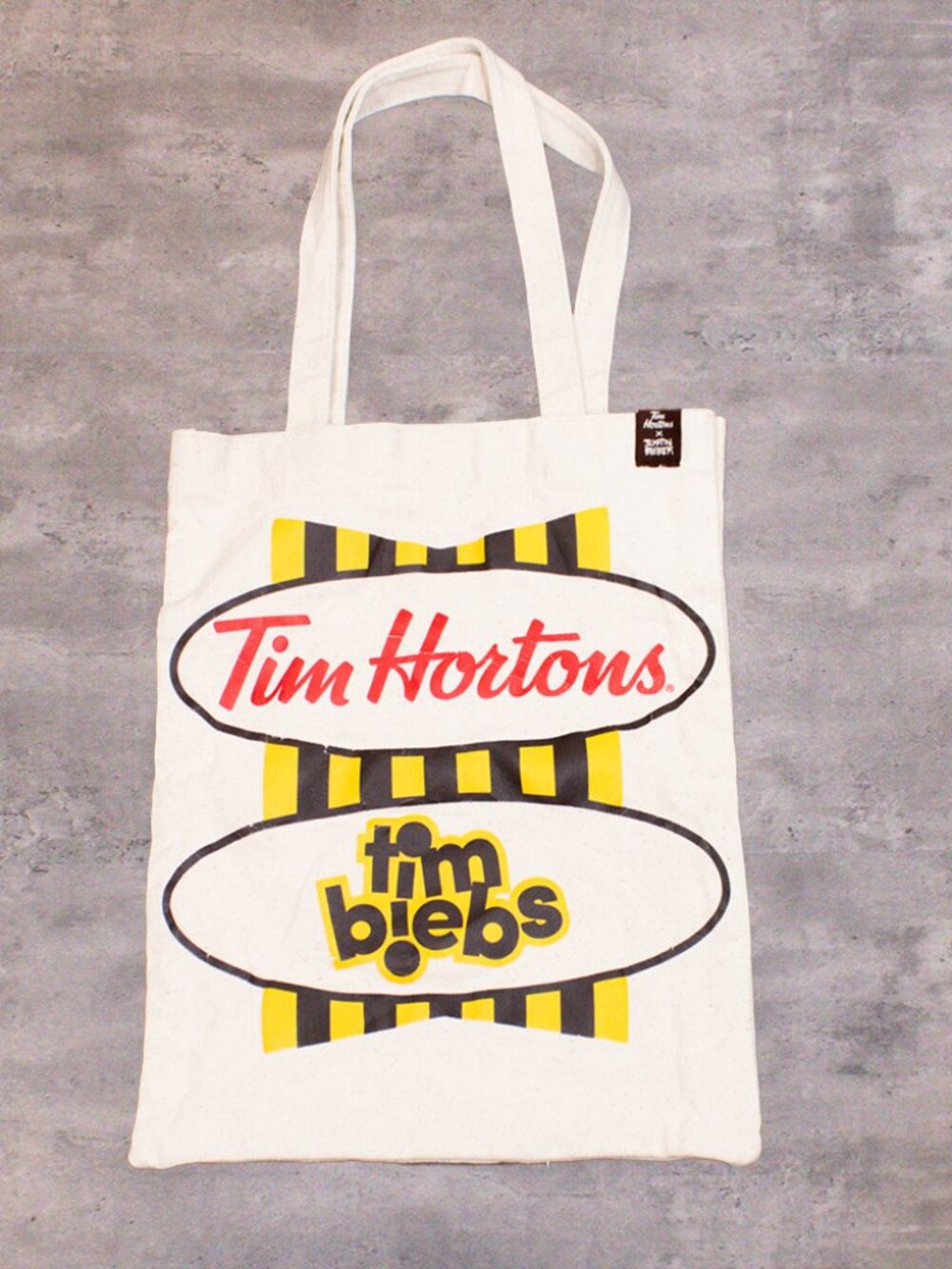 Tim Hortons x Tim Biebs Canvas Justin Bieber White Tote Bag